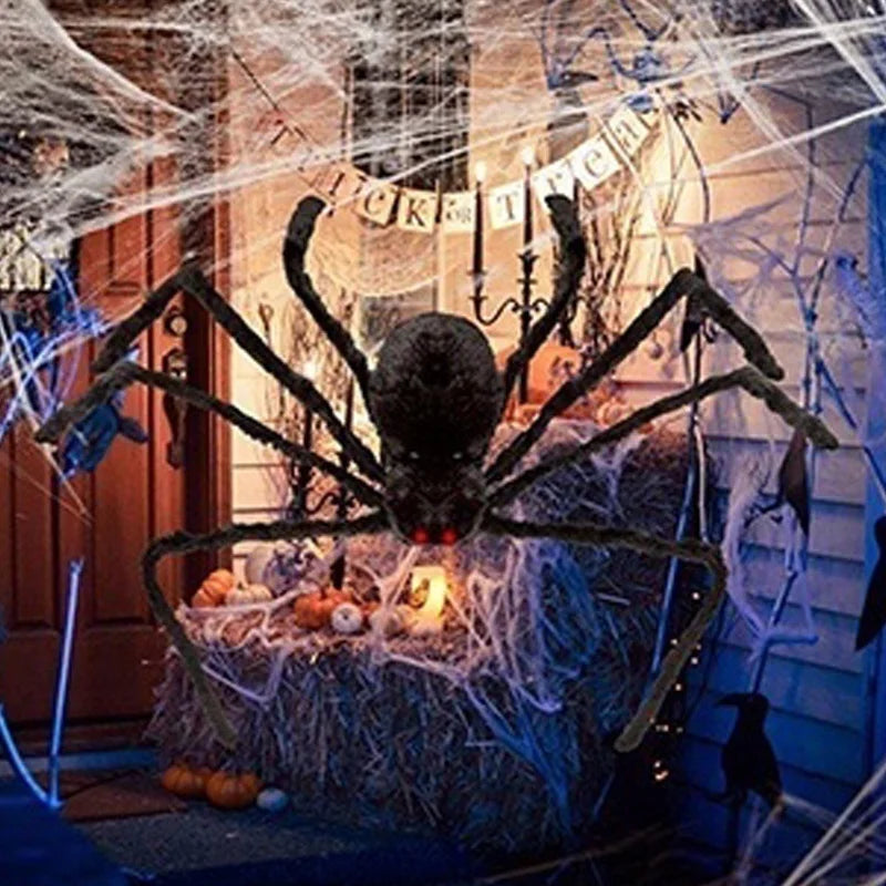 Giant Plush Spider Halloween Decoration