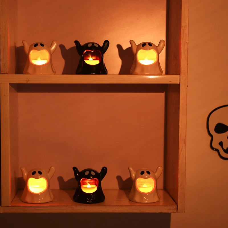 Halloween Day of the Dead LED Candle Holder