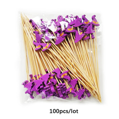 Halloween Disposable Bamboo Skewers