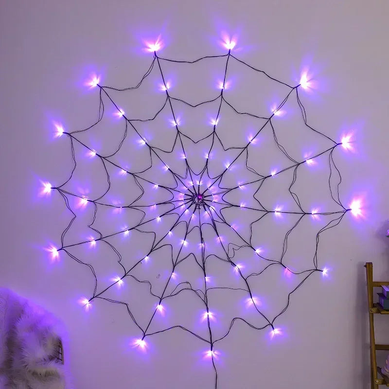 Glowing Spider Web Lights