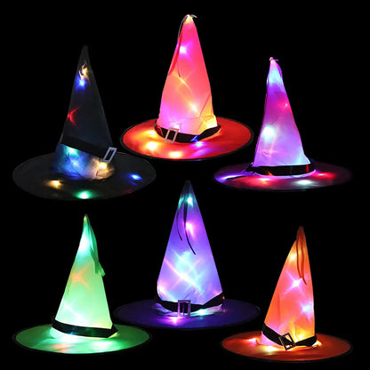 LED Flashing Light Witch Hat