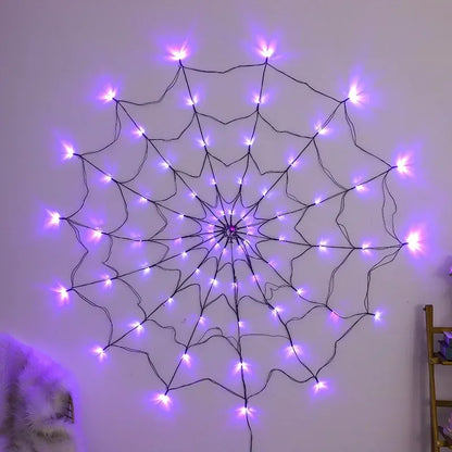 Glowing Spider Web Lights