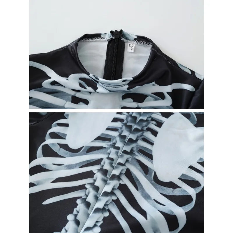 Boys' Skeleton Jumpsuit and Mask Set