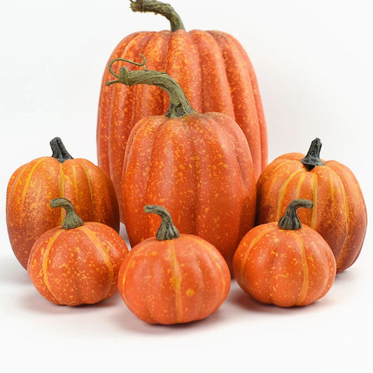 7pcs Simulation Pumpkin Model