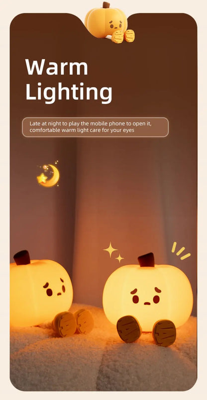 Cute Halloween Pumpkin Night Light