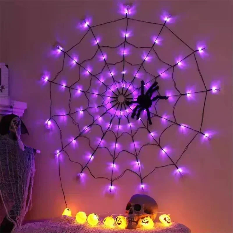 Glowing Spider Web Lights