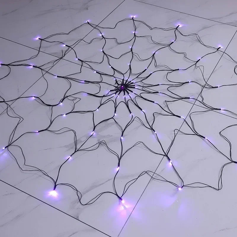 Glowing Spider Web Lights