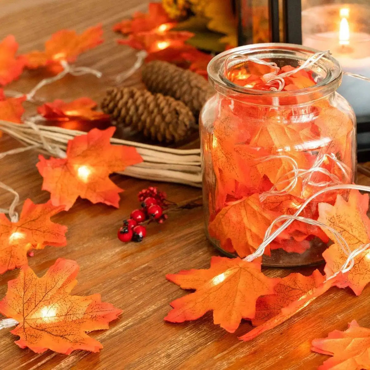 Maple Leaf String Lights