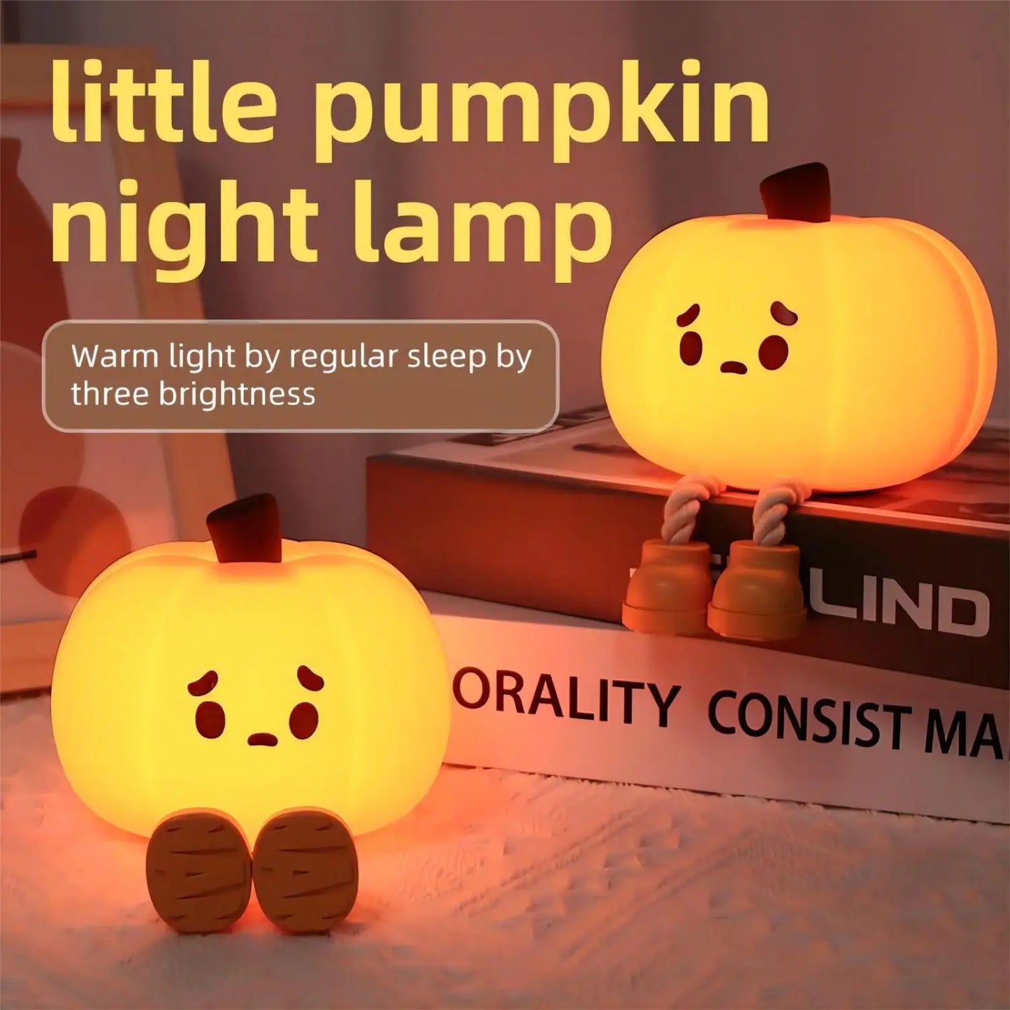 Cute Halloween Pumpkin Night Light