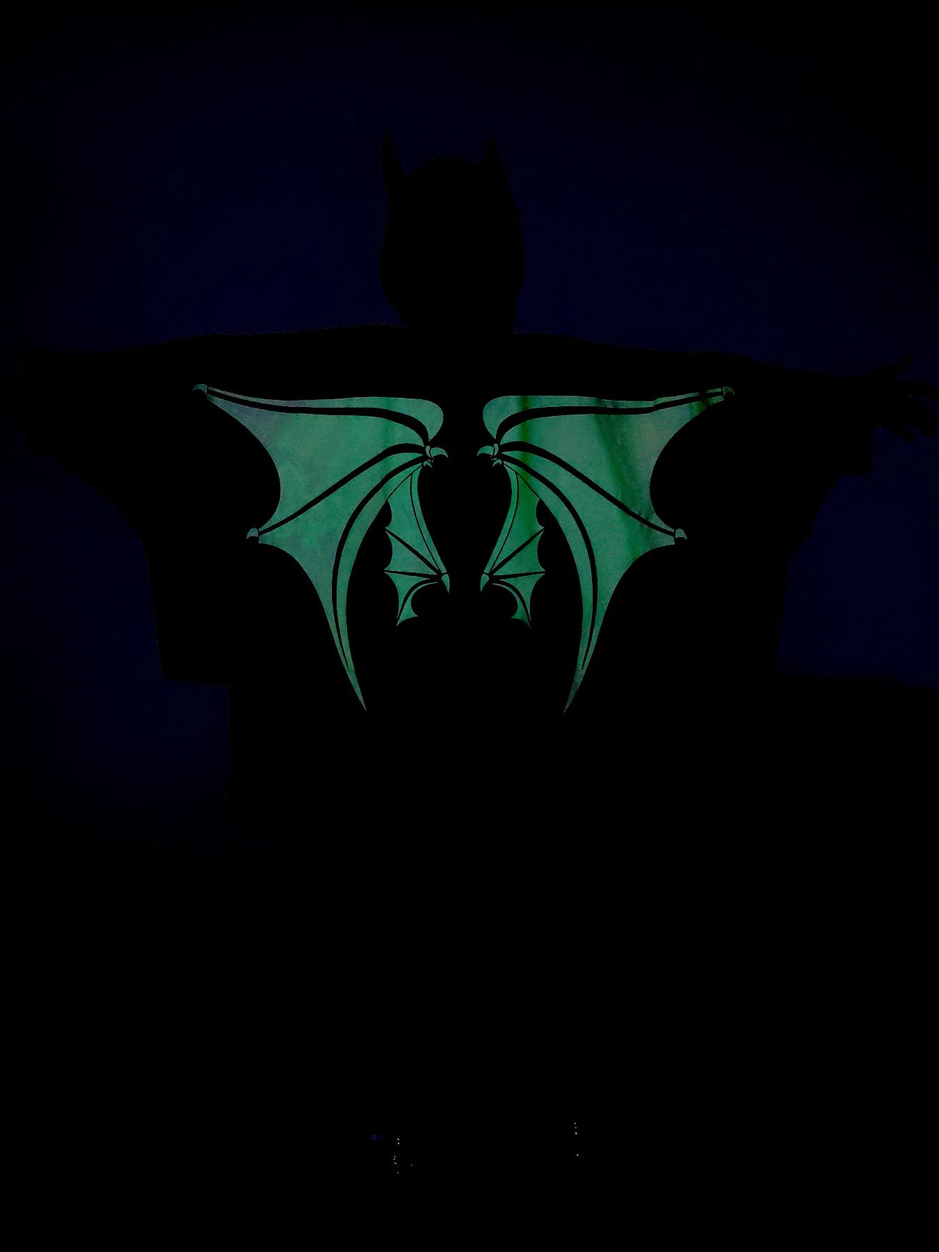 Glow In The Dark Kids Ghostly Bat Cape