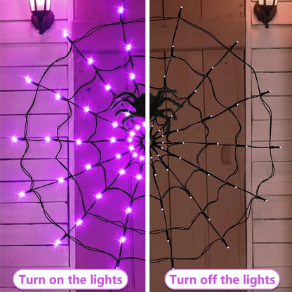 Glowing Spider Web Lights