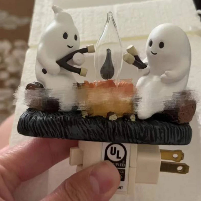 Cute Ghost Campfire Night Light