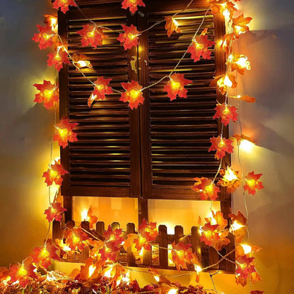 Maple Leaf String Lights