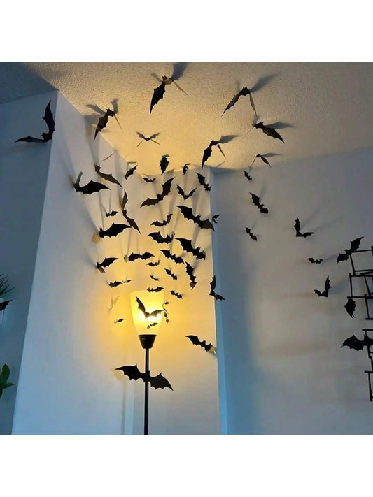 3D Waterproof Black Bats Wall Decor