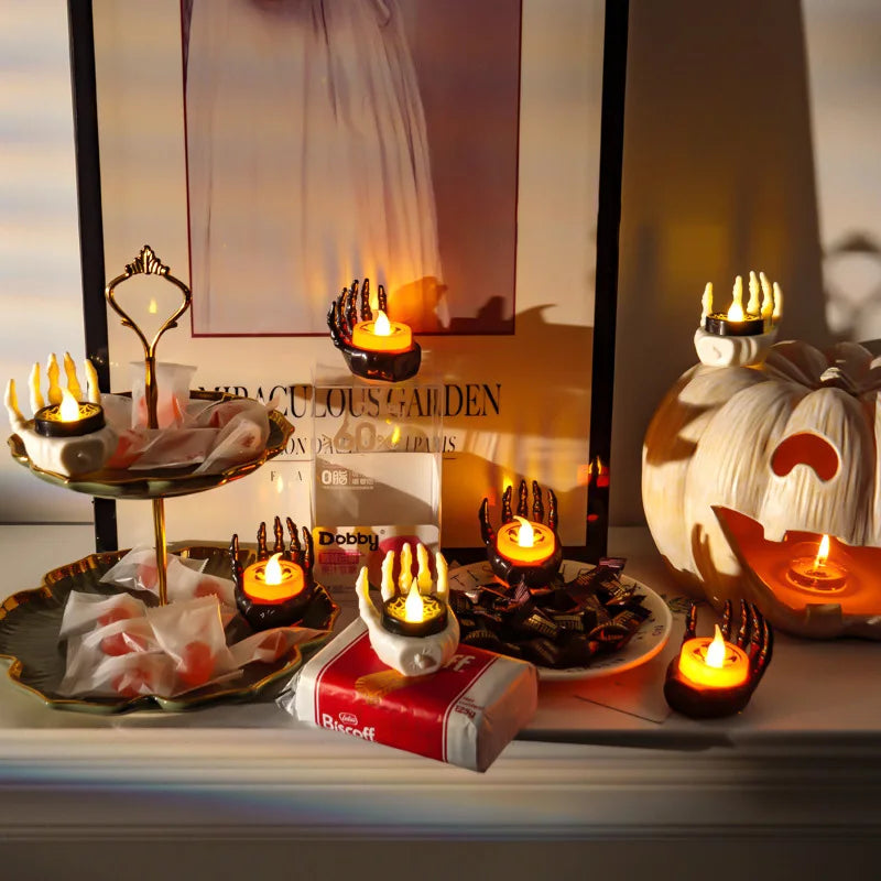 Halloween Day of the Dead LED Candle Holder