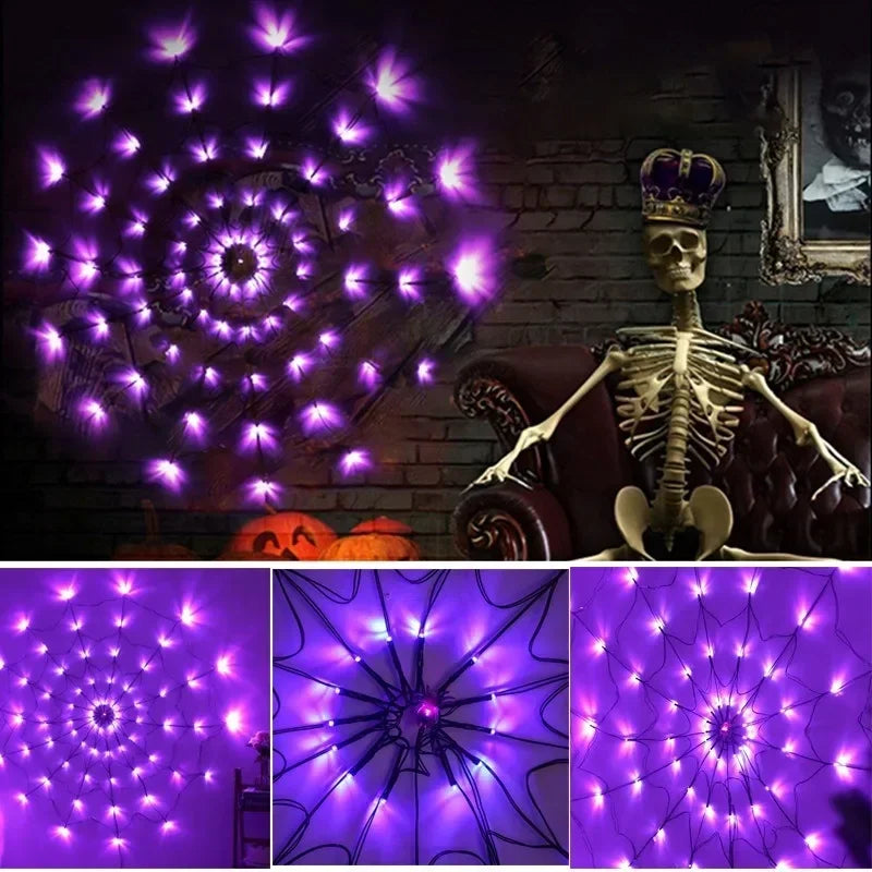 Glowing Spider Web Lights