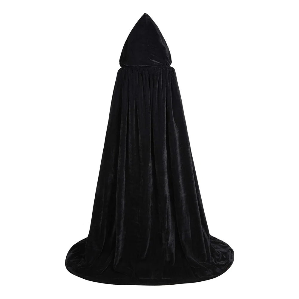 Black Hooded Cloak Costume