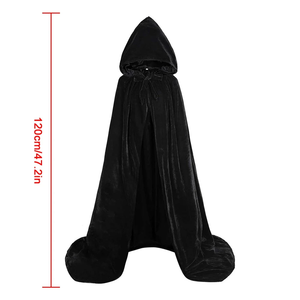 Black Hooded Cloak Costume