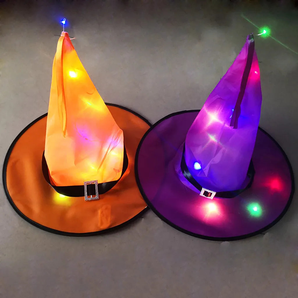 LED Flashing Light Witch Hat