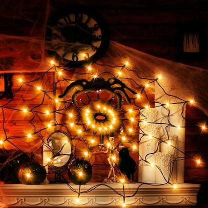 Glowing Spider Web Lights